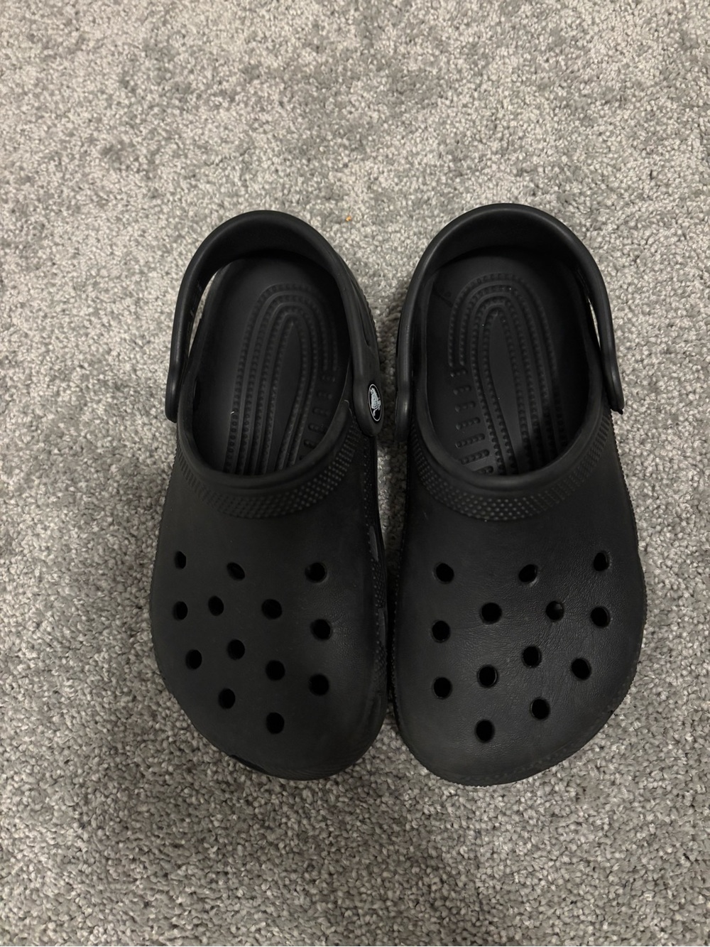 Kids black crocs